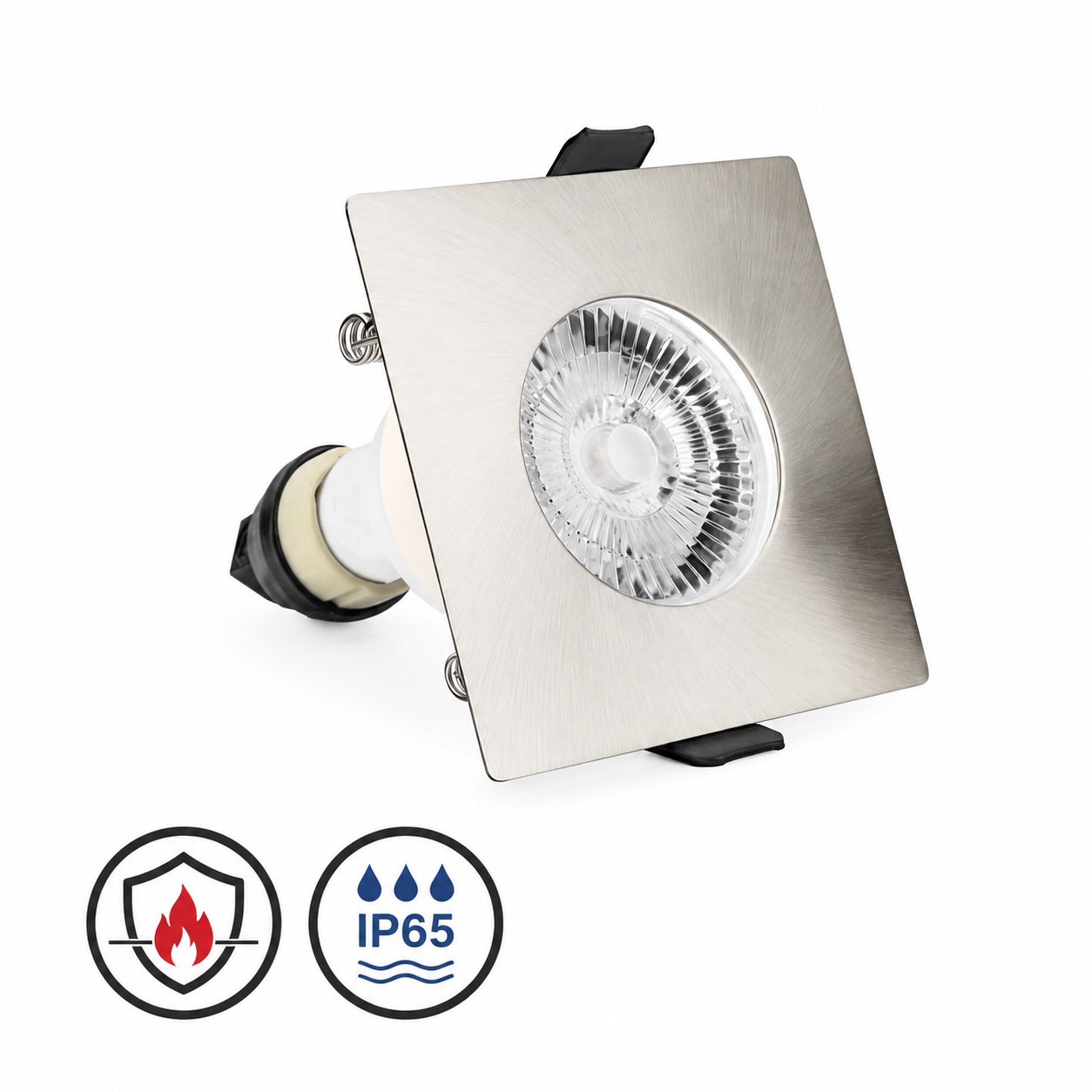 Lyora Brandwerende inbouwspotEvoFire IP65 RVS vierkant - ILDLFR70D008